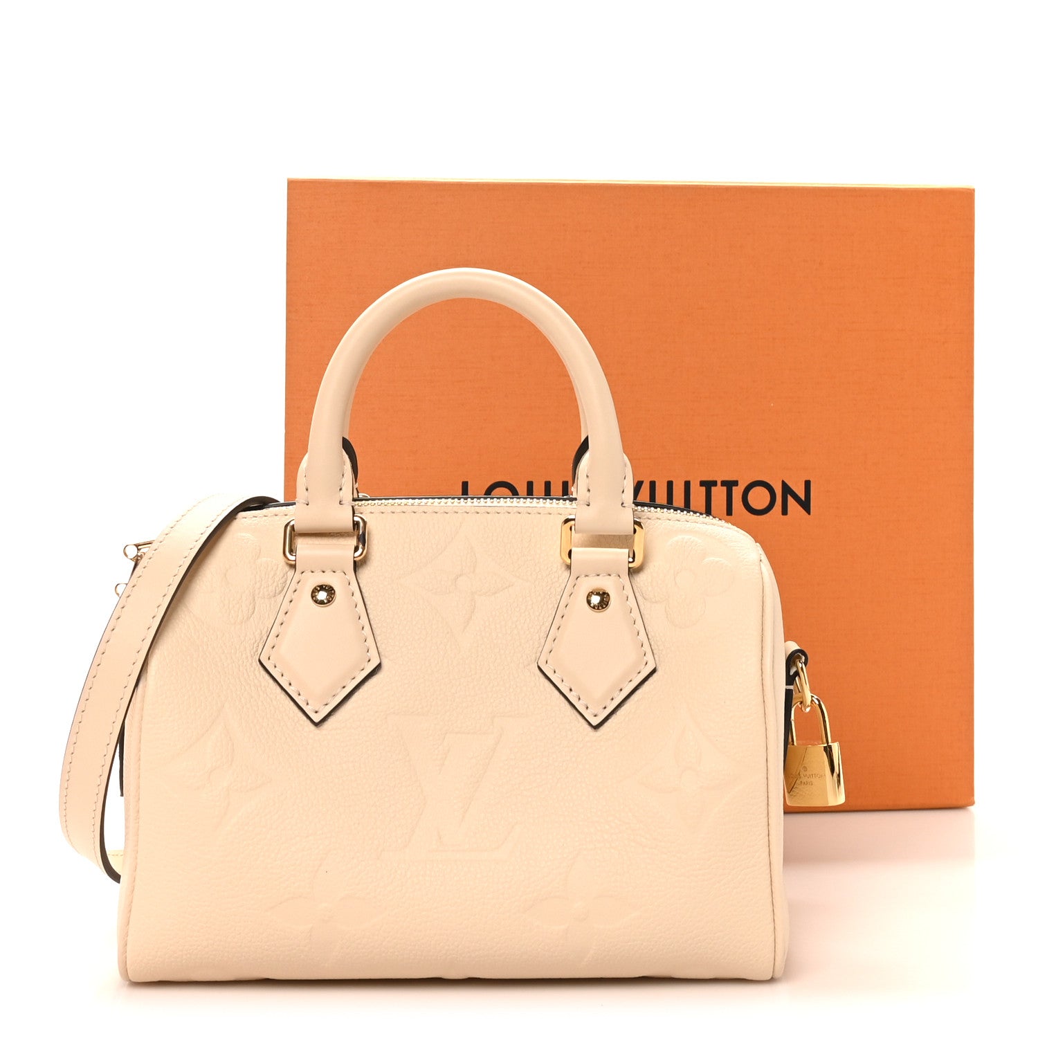 Louis Vuitton Empreinte Monogram Giant Speedy Bandouliere 20 Creme 10 of 10