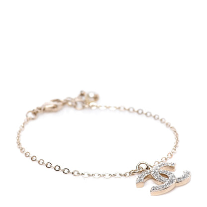 Chanel Crystal CC Chain Bracelet Gold 1 of 4