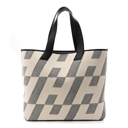 Hermes Swift H Canvas Cabas H En Biais 40 Black Ecru 1 of 9