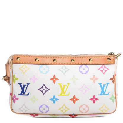 Louis Vuitton Monogram Multicolor Pochette Accessories White 1 of 8