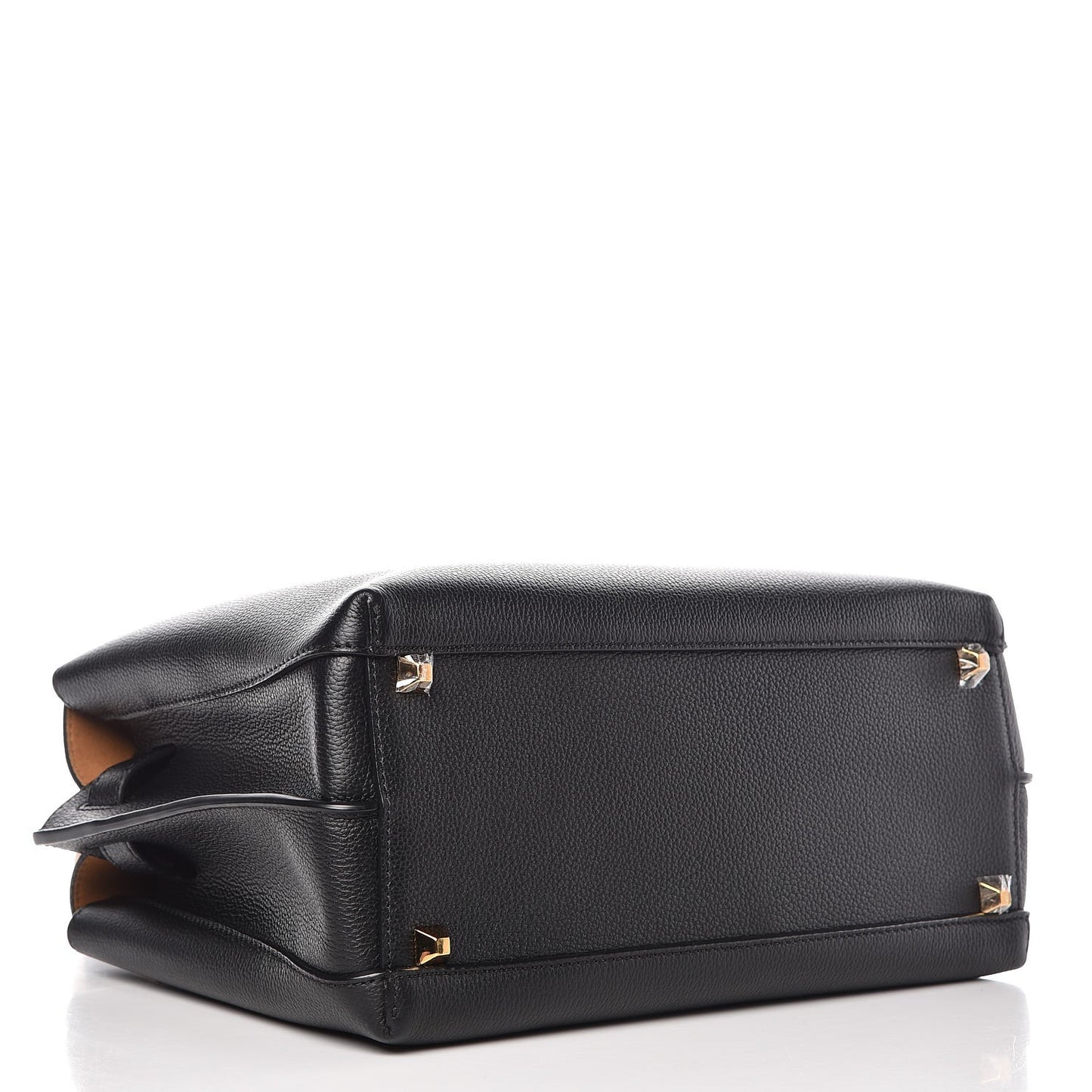 Grained Calfskin Medium Milla Tote Black