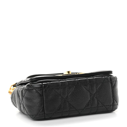 Christian Dior Supple Calfskin Cannage Micro Caro Bag Black 4 of 8
