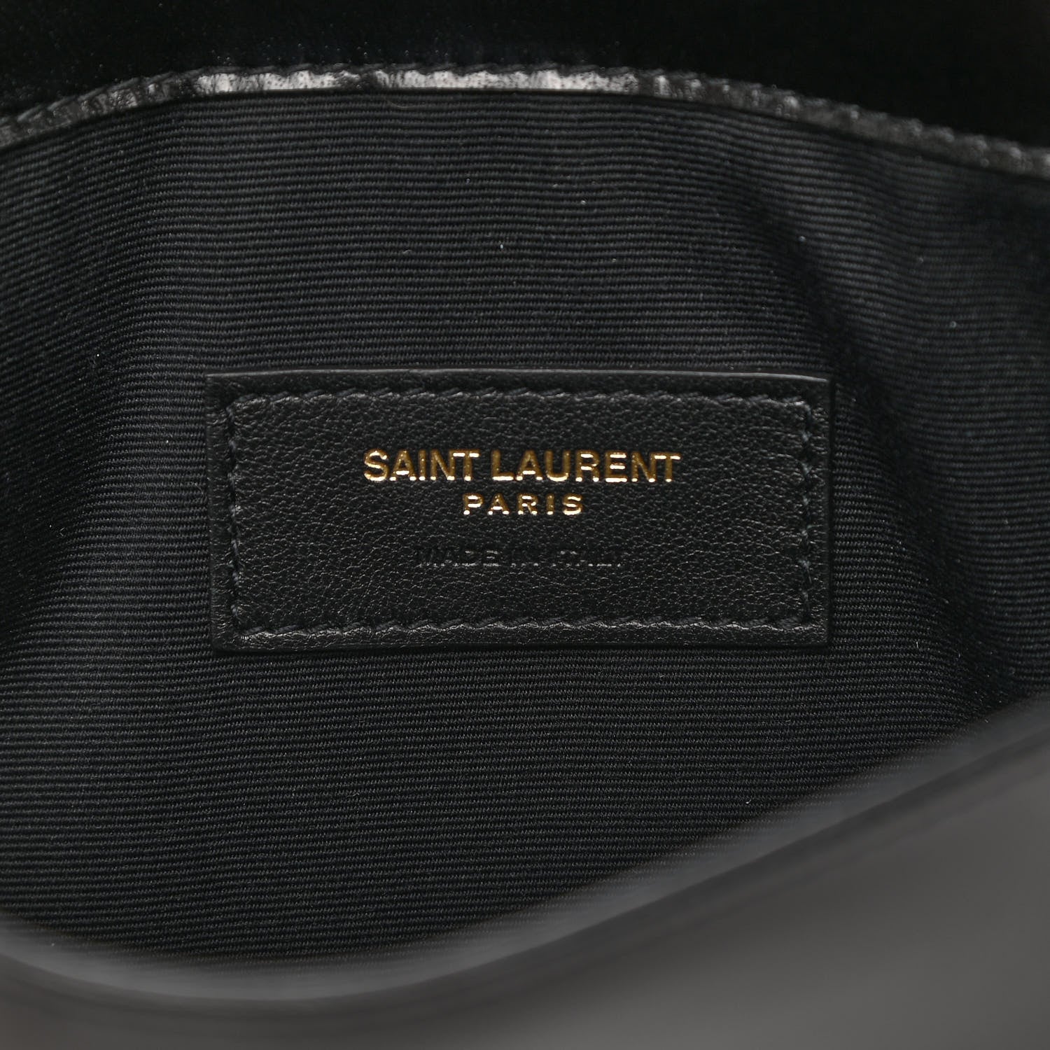 Saint Laurent Smooth Shiny Calfskin Monogram Uptown Pouch Black 6 of 8
