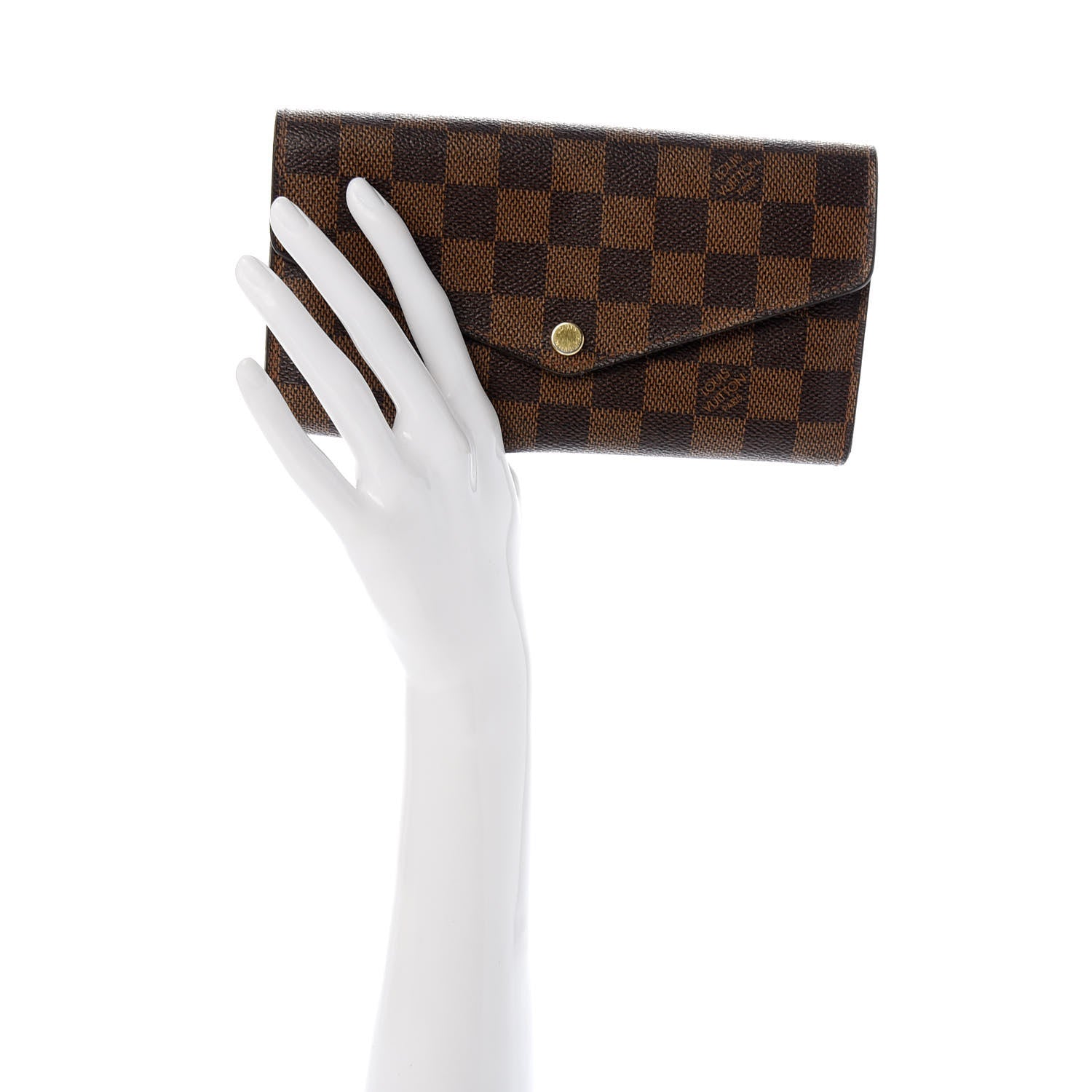 Louis Vuitton Damier Ebene Sarah Wallet NM 2 of 7