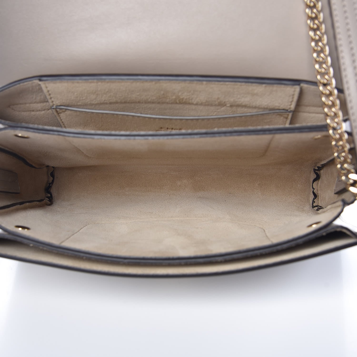 Chloe Suede Calfskin Small Faye Shoulder Bag Motty Grey 5 of 9