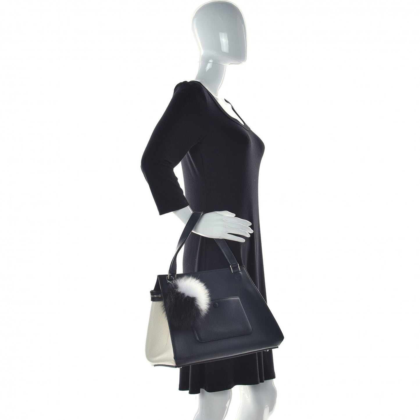 Smooth Calfskin Small Tri-Color Edge Shoulder Bag Yellow