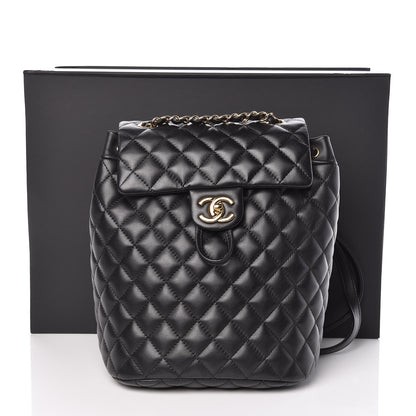 Chanel Lambskin Quilted Small Urban Spirit Backpack Black 10 of 10
