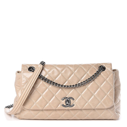 Chanel Glazed Calfskin Quilted Medium Lady Pearly Flap Light Beige 1 of 12