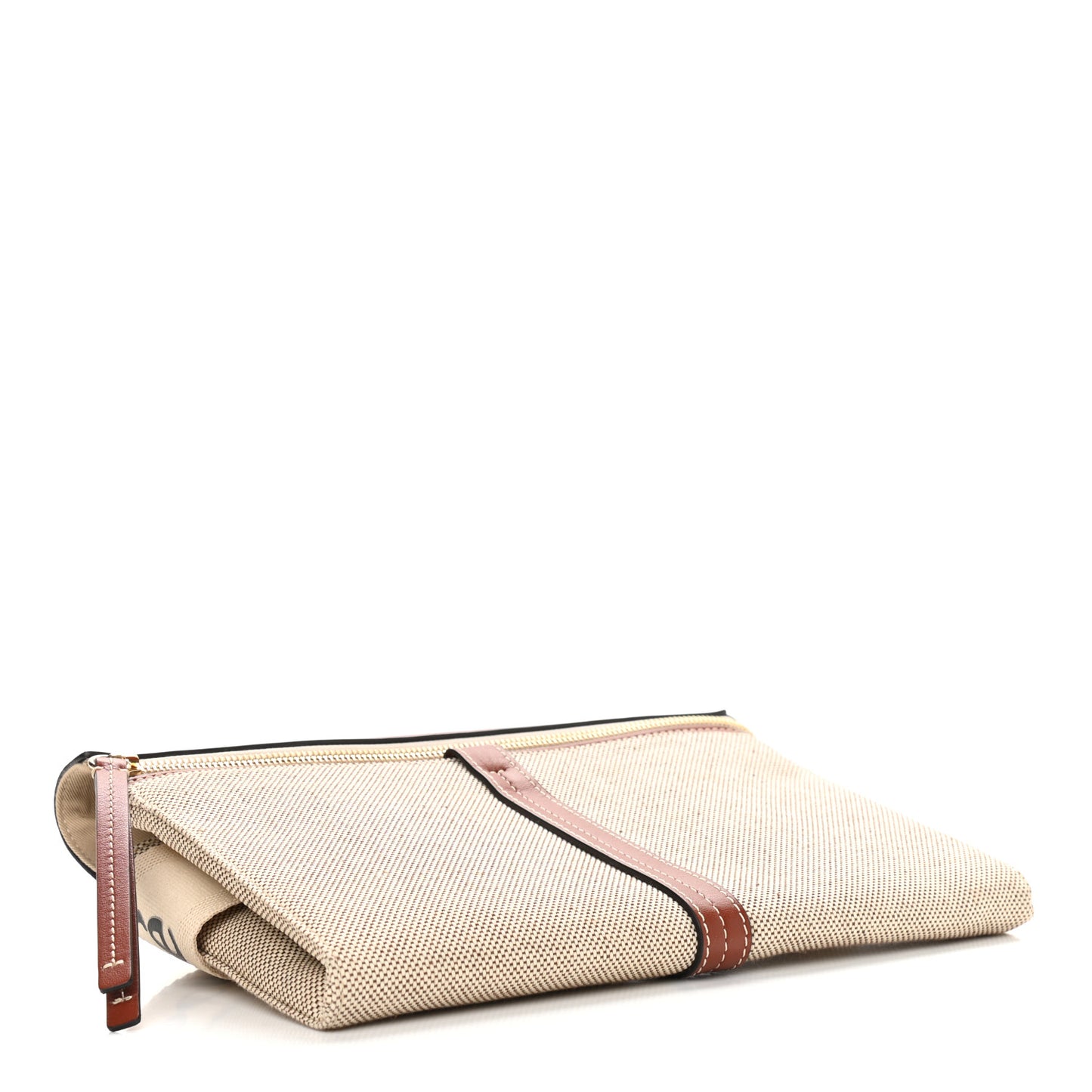 Cotton Calfskin Woody Belt Bag Beige Brown