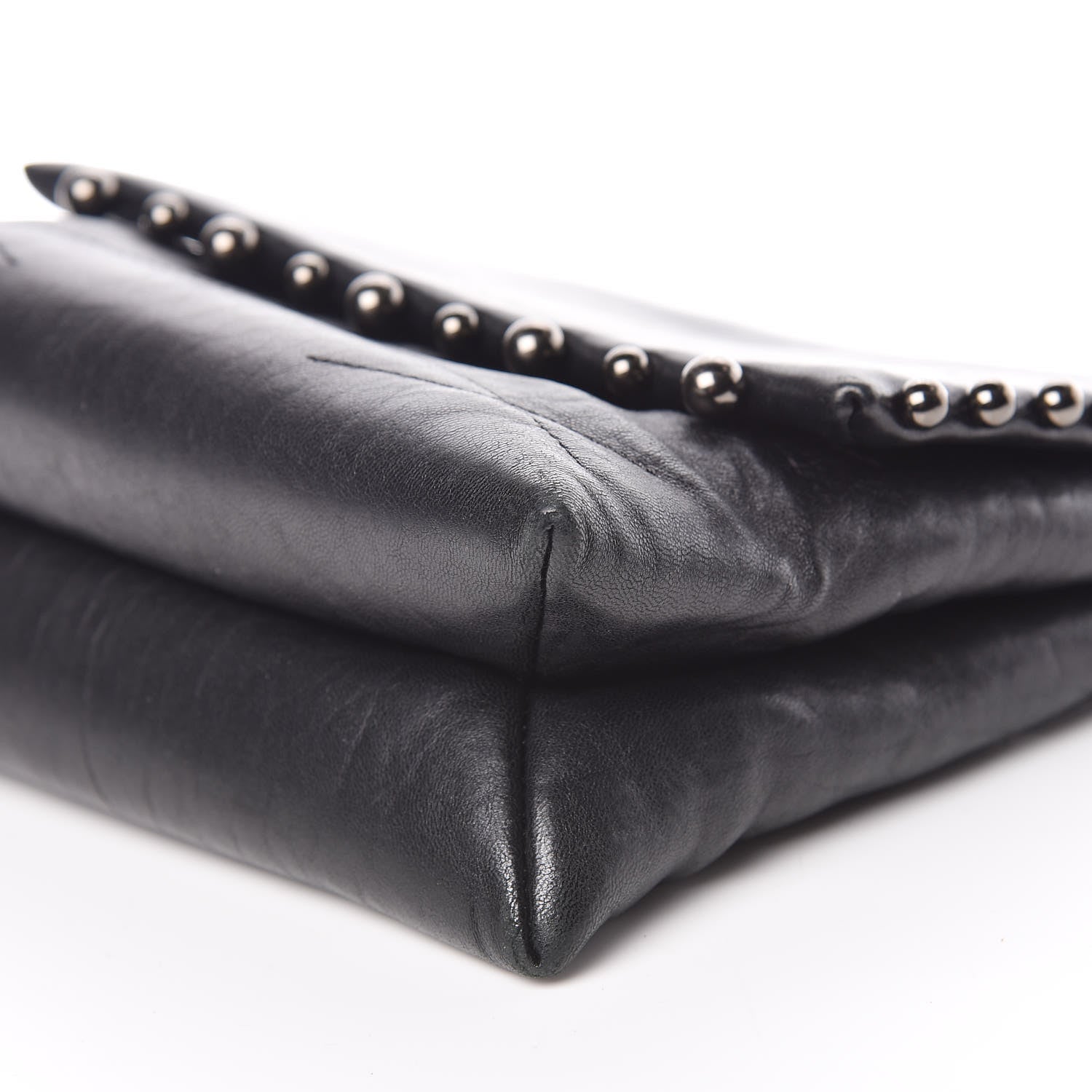 Lanvin Lambskin Quilted Metal Pearl Mini Sugar Flap Shoulder Bag Black 9 of 9