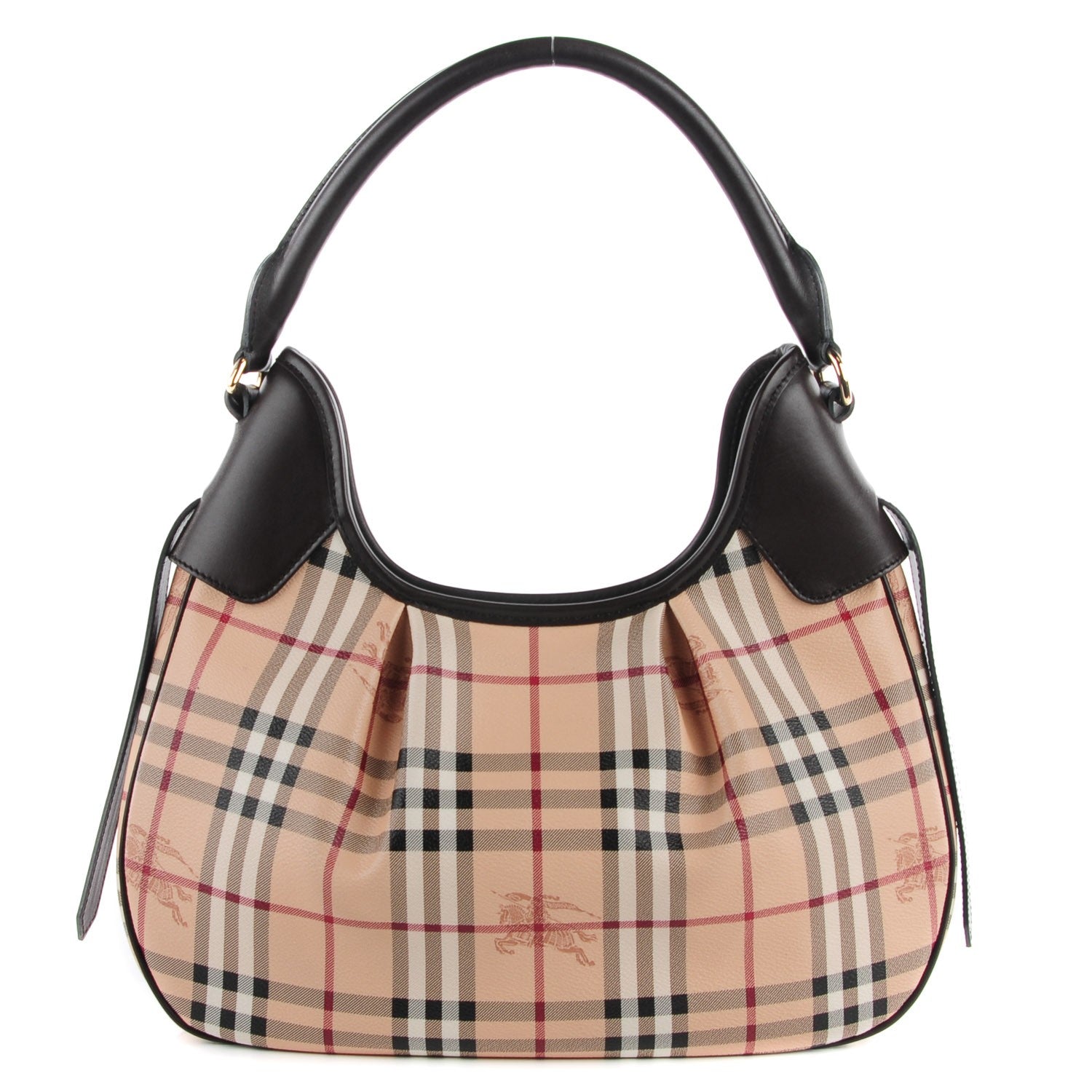 Burberry Haymarket Check Small Brooklyn Hobo Brown 1 of 10