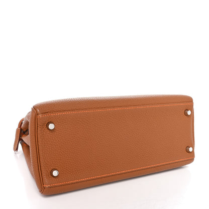 Hermes Togo Kelly Retourne 28 Gold Orange 2 of 10