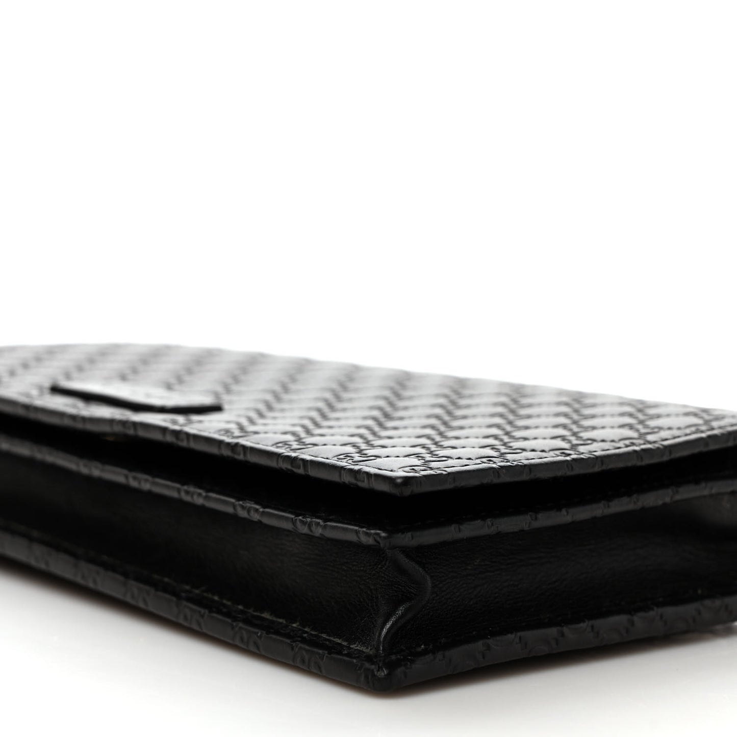 Microguccissima Crossbody Wallet Black