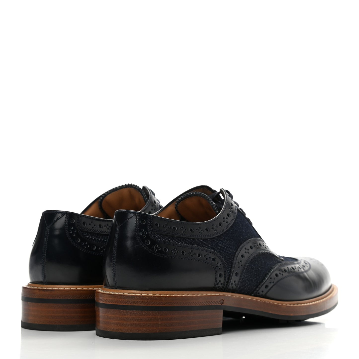 Calfskin Denim Mens Voltaire Derby Shoes 7 Marine