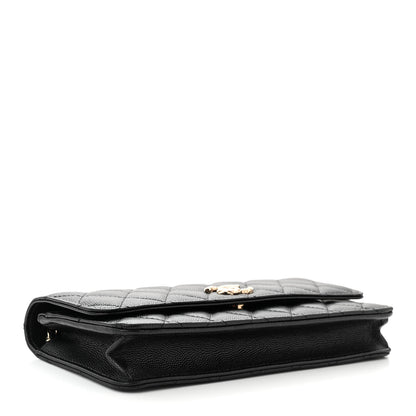 Chanel Caviar Quilted Long Clutch With Chain Black 4 of 12