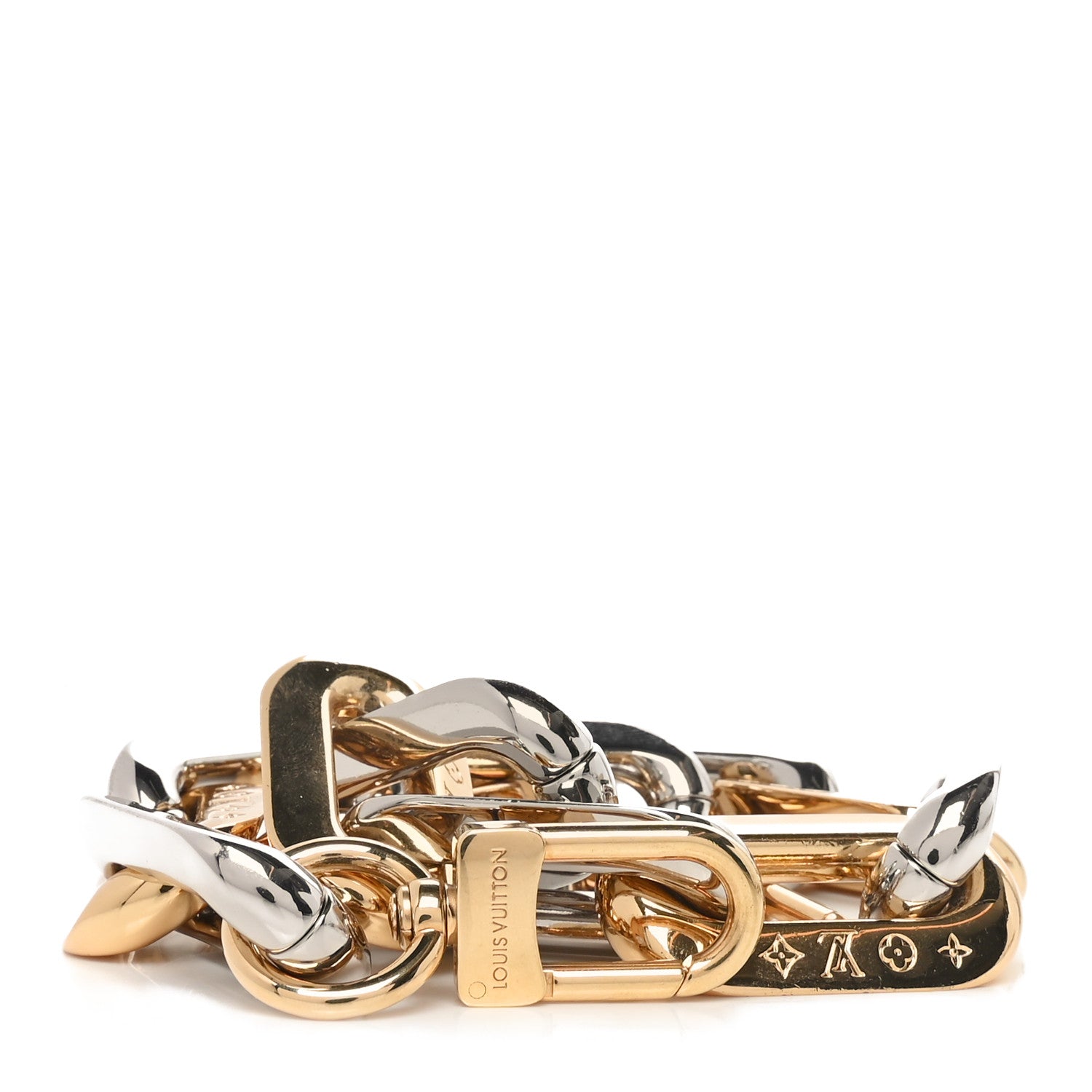 Louis Vuitton Metal Coussin Chain Strap Silver Gold 1 of 3