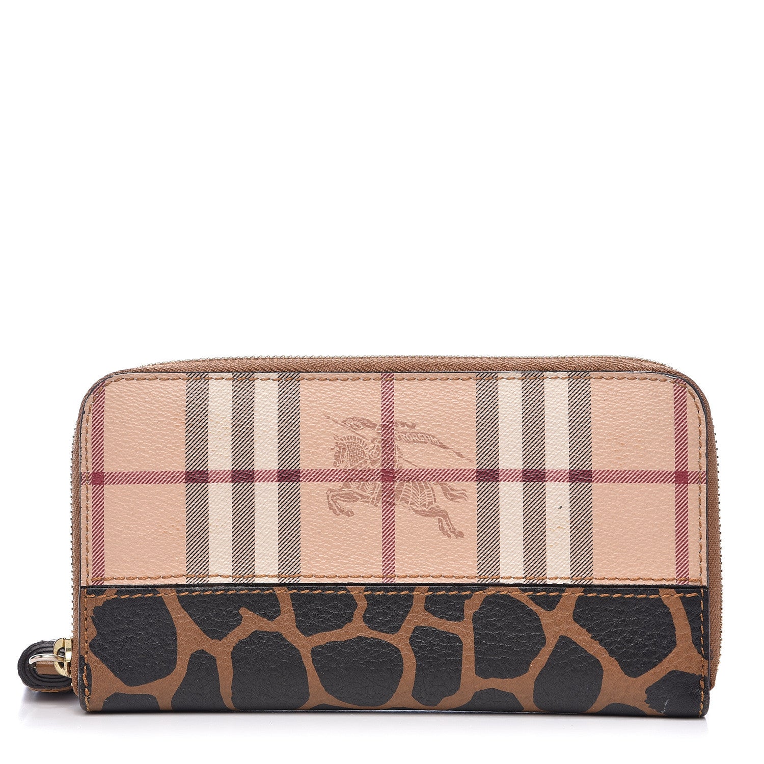 Burberry Haymarket Check Large Ziggy Animal Zip Around Wallet 1 of 15