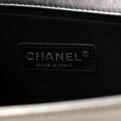 Chanel Metallic Patent Calfskin Quilted Small Boy Flap Silver 5 of 15
