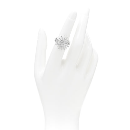 David Yurman 18K White Gold Diamond 20mm Starburst Ring 52 6 2 of 5