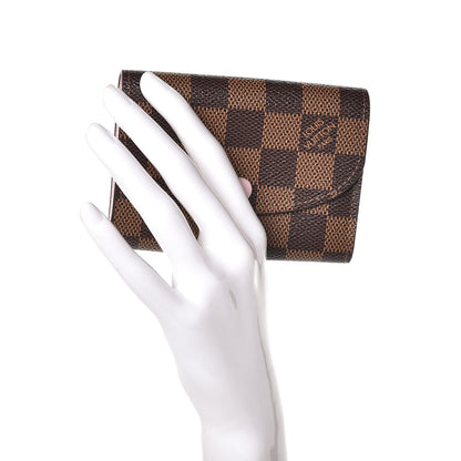 Louis Vuitton Damier Ebene Rosalie Coin Purse Rose Ballerine 2 of 9