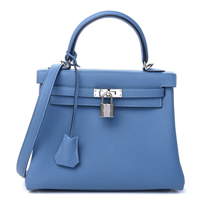 Hermes Togo Kelly Retourne 25 Azur 1 of 9