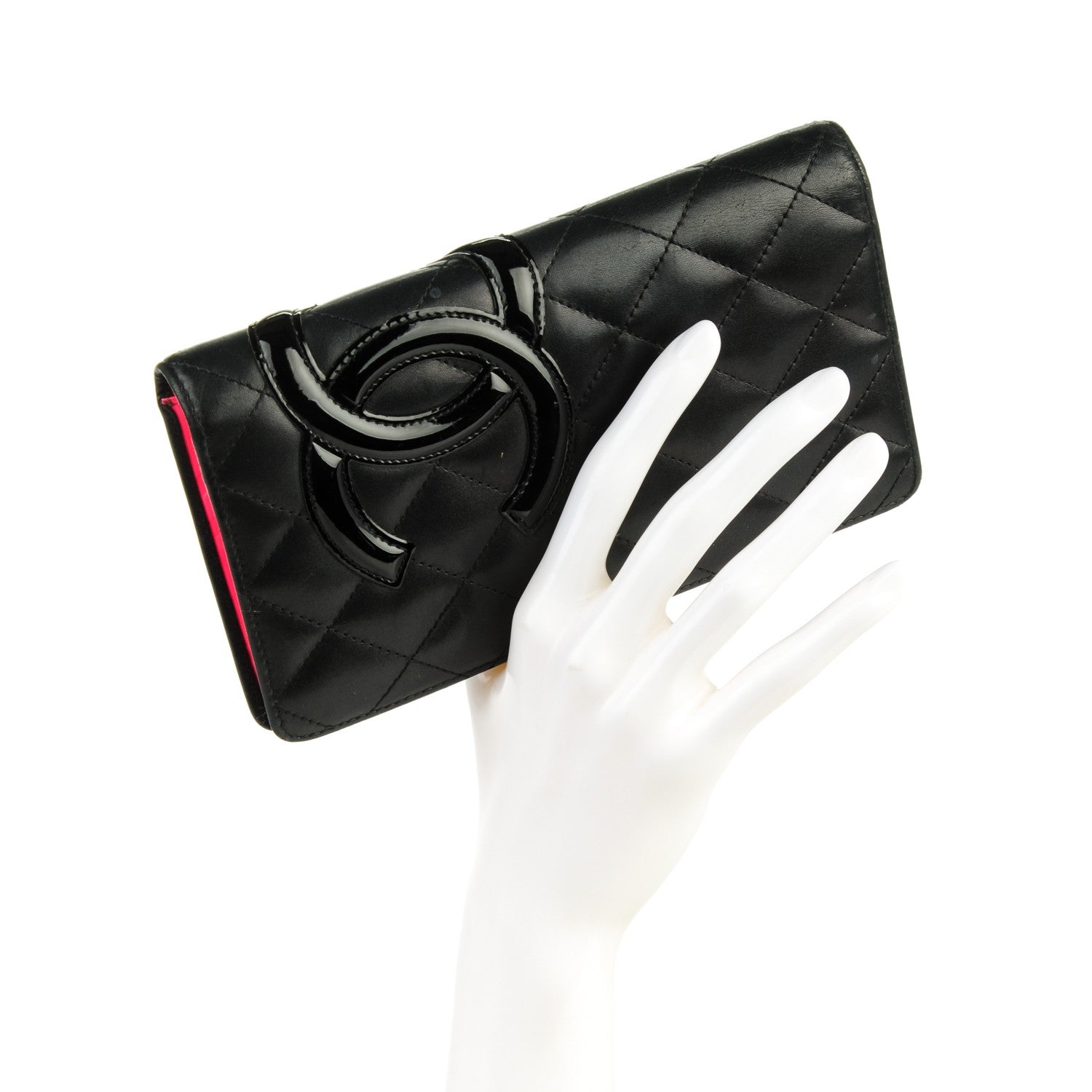 Chanel Calfskin Quilted Cambon Yen Wallet Black 3 of 11