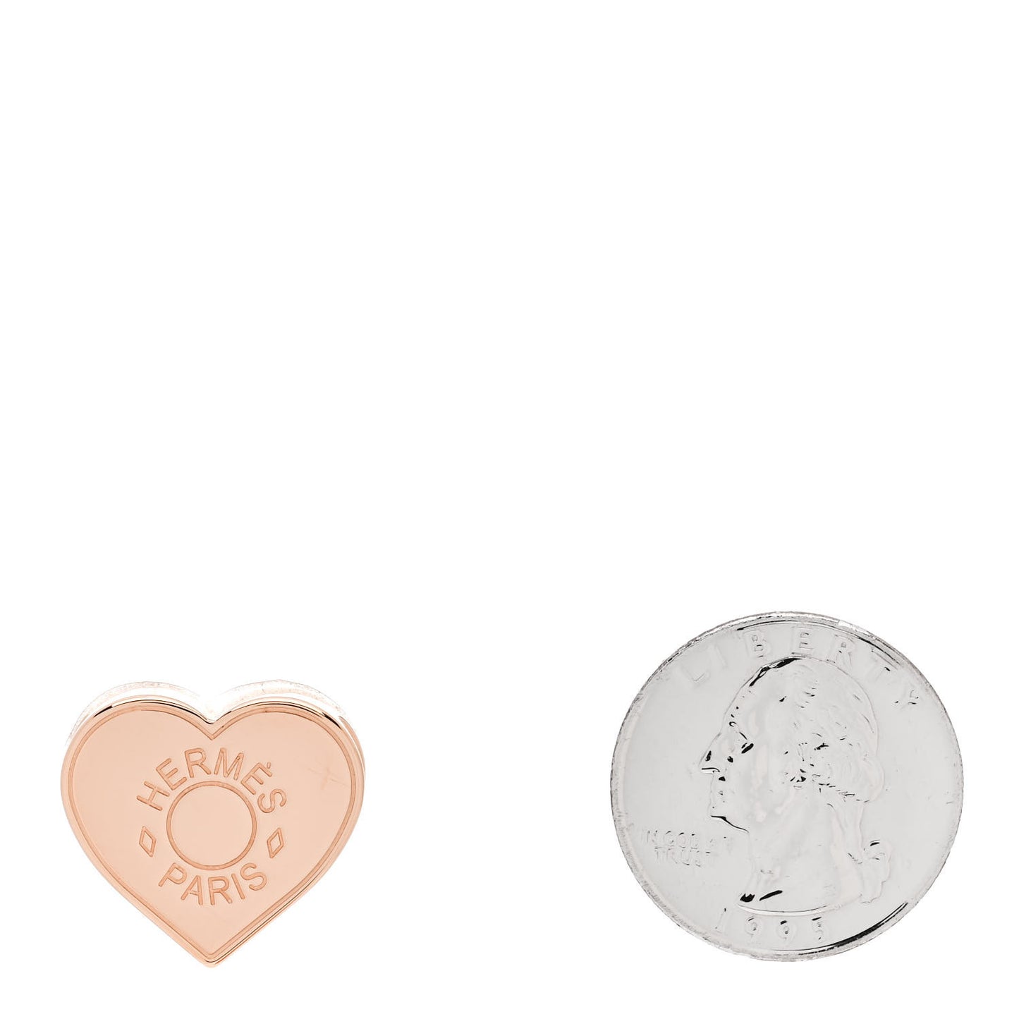 Rose Gold Plated Brass Mini Coeur Twilly Scarf Ring