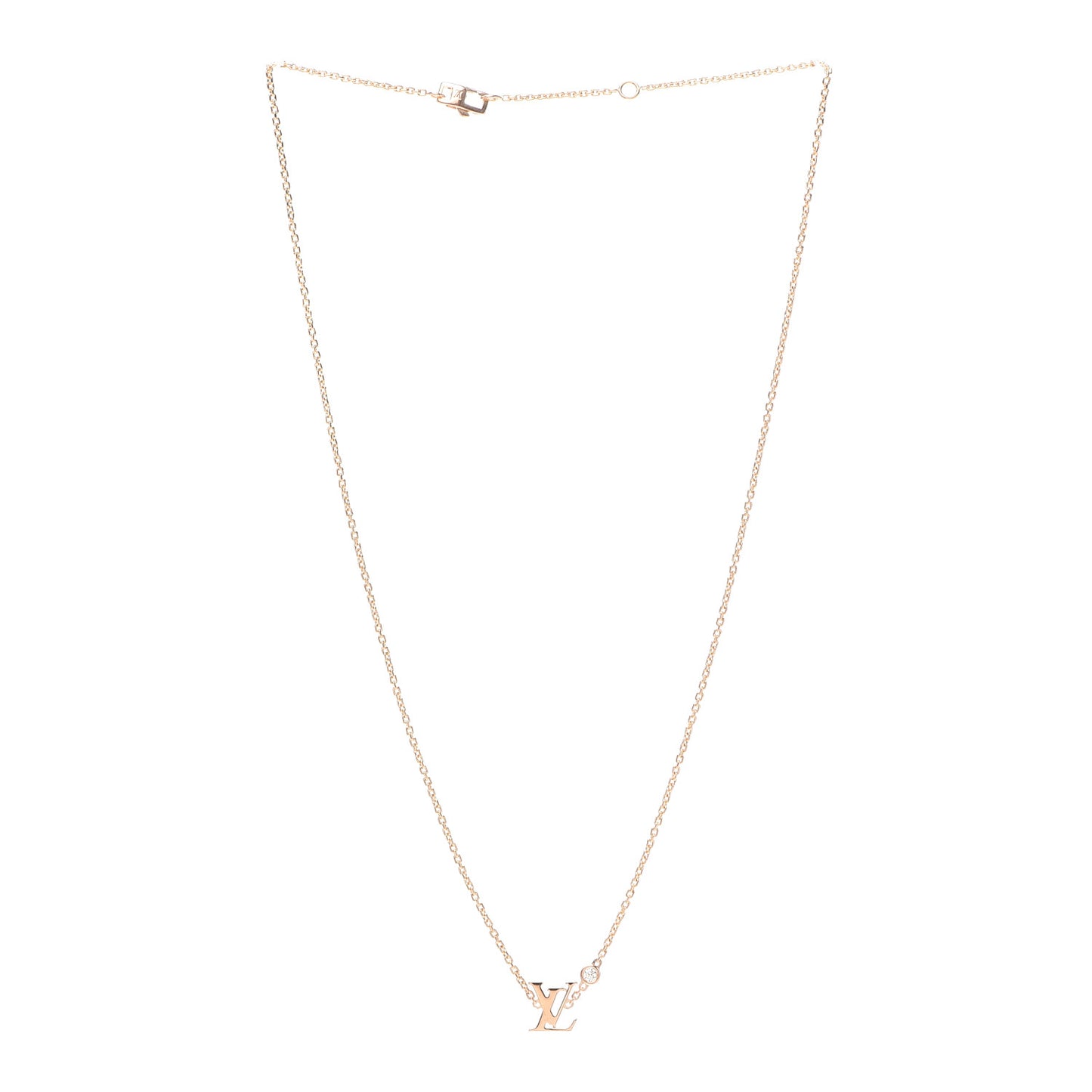 18K Pink Gold Diamond Idylle Blossom LV Pendant Necklace