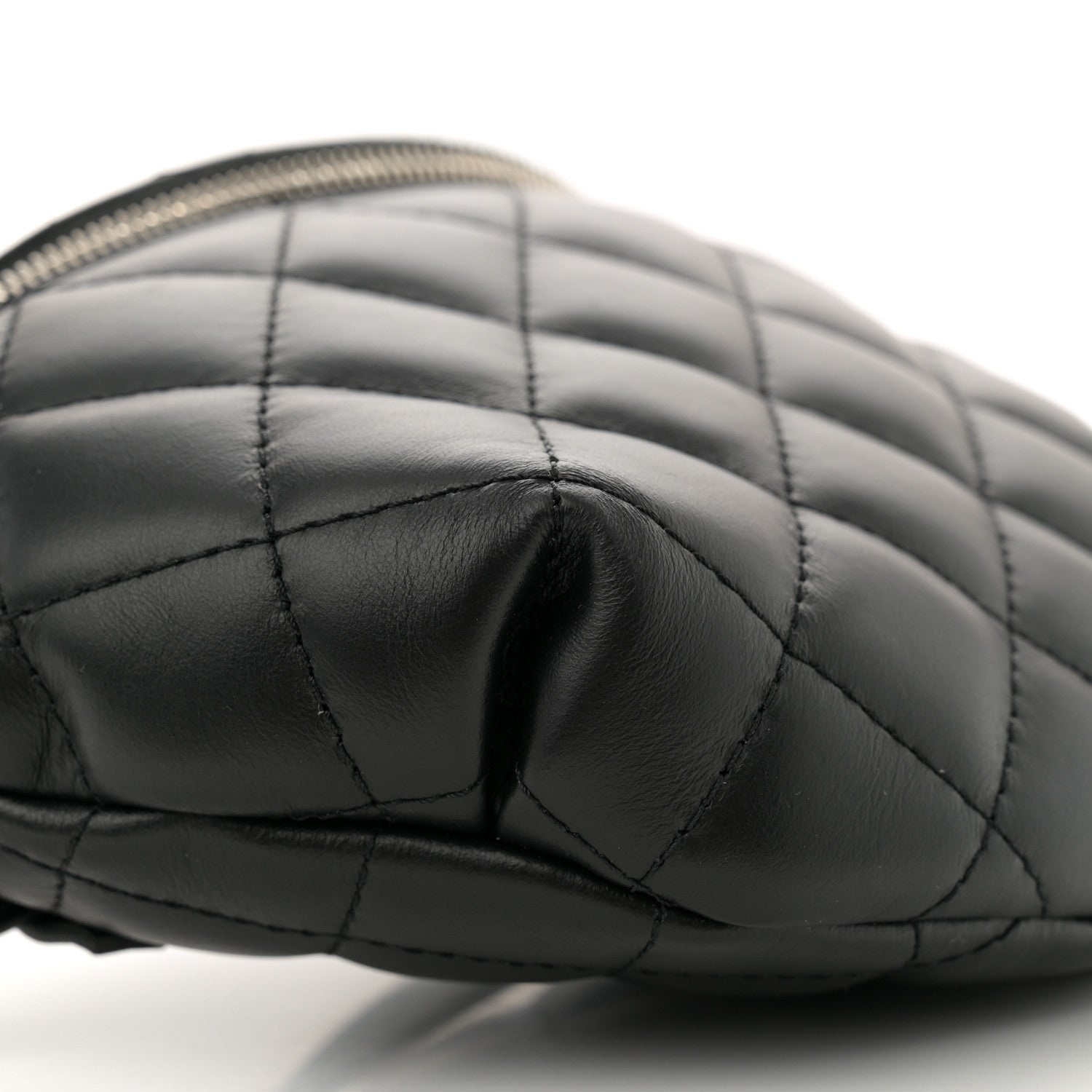 Chanel Calfskin Quilted Waist Belt Bag Black 9 of 10