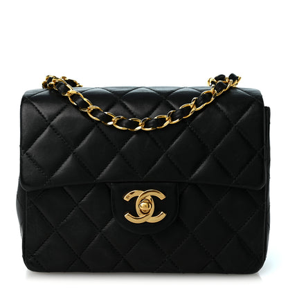 Chanel Lambskin Quilted Mini Square Flap Bag Black 1 of 10