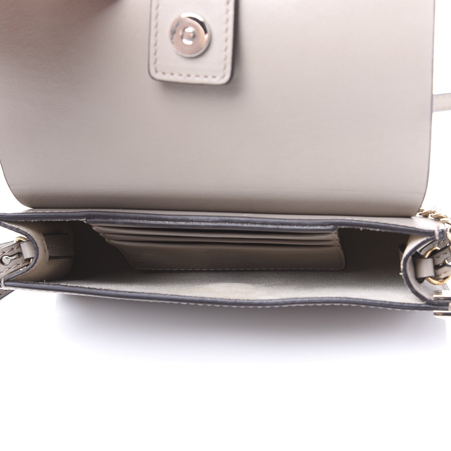 Chloe Suede Calfskin Mini Faye Shoulder Bag Motty Grey 4 of 10