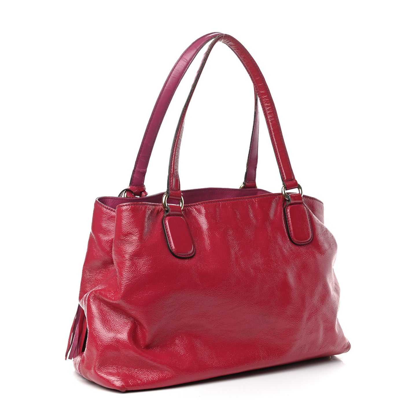 Vernice Naplack Medium Soho Working Tote Bright Bouganville