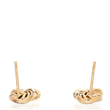 David Yurman 18K Yellow Gold Diamond Extra Small Belmont Curb Link Drop Earrings 3 of 5