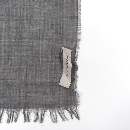 Burberry House Check Lightweight Scarf Grey 3 of 4