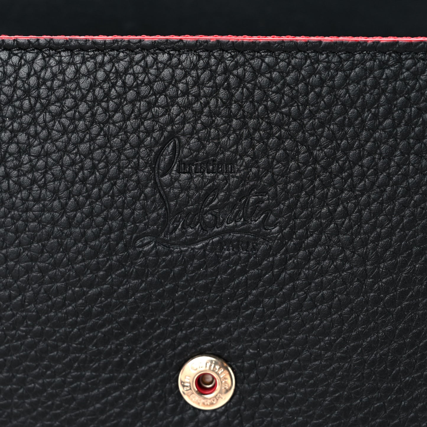 Calfskin Boudoir Chain Wallet Black