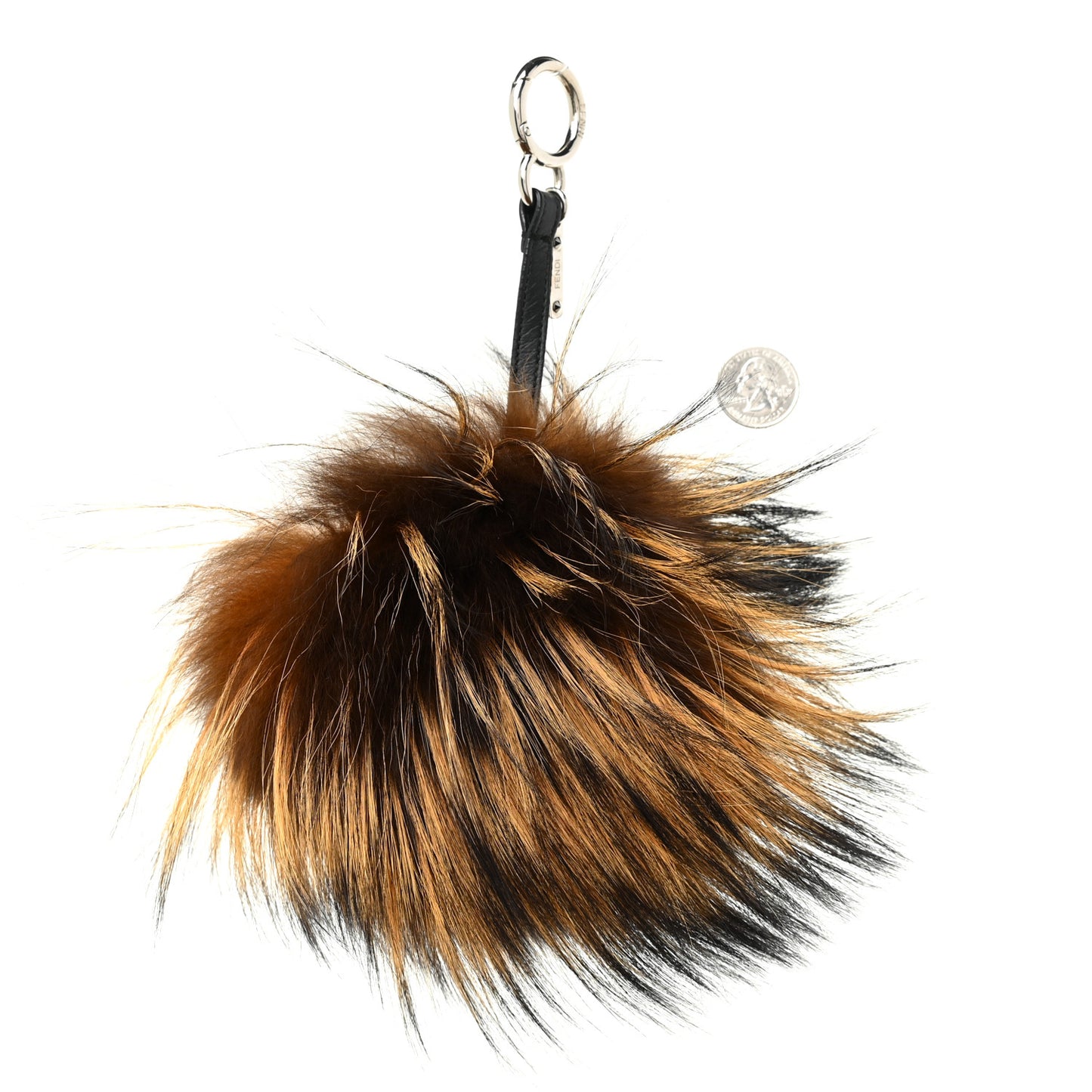 Fox Mink Rabbit Fur Vitello Flamingo Kooky Monster Bag Bug Charm Zucca Multicolor Black
