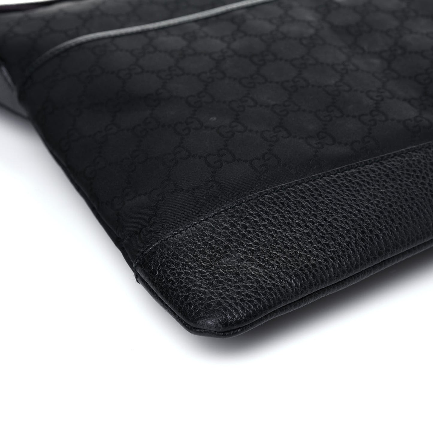 Nylon Monogram Messenger Bag Black