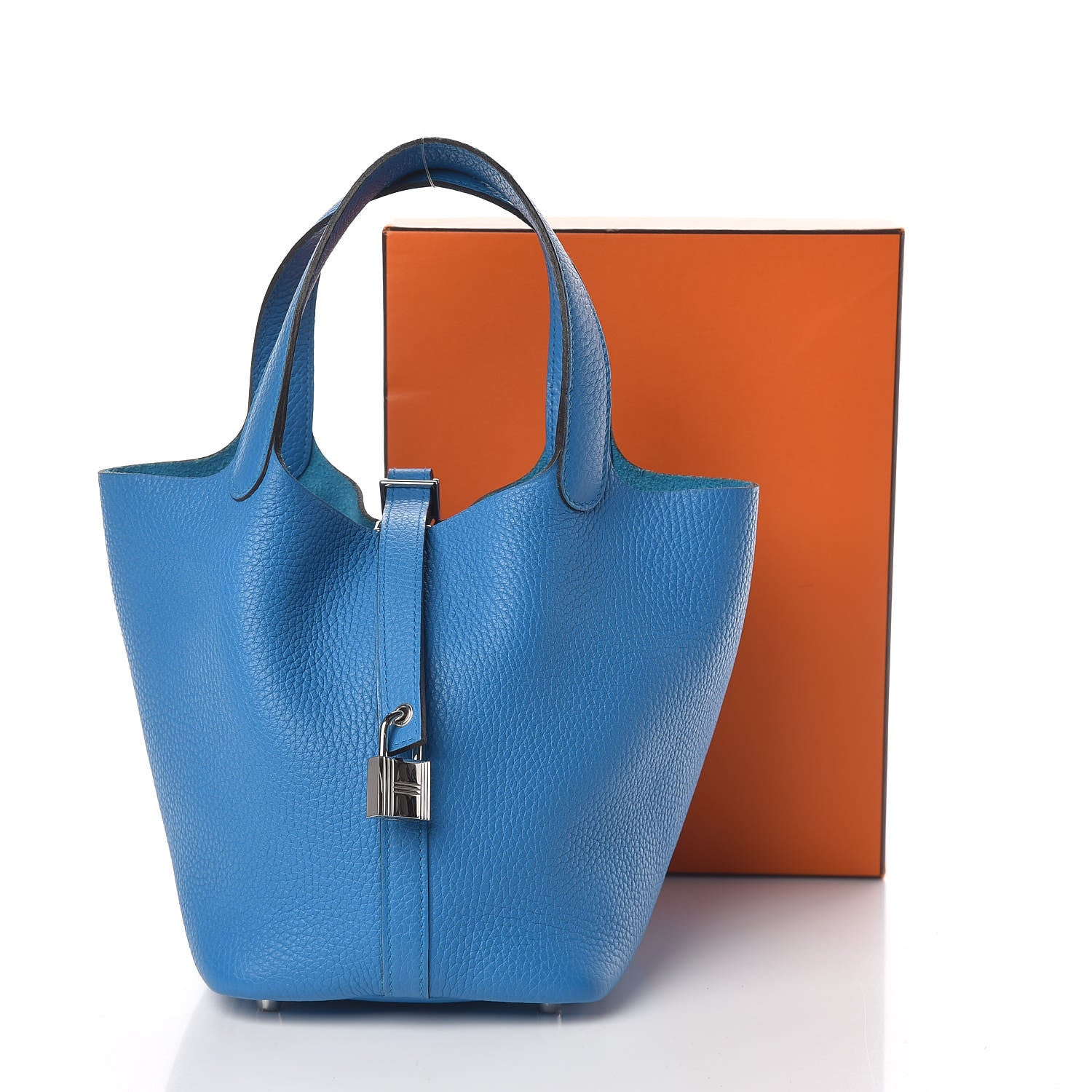 Hermes Taurillon Clemence Picotin Lock 18 PM Bleu Zanzibar 12 of 12