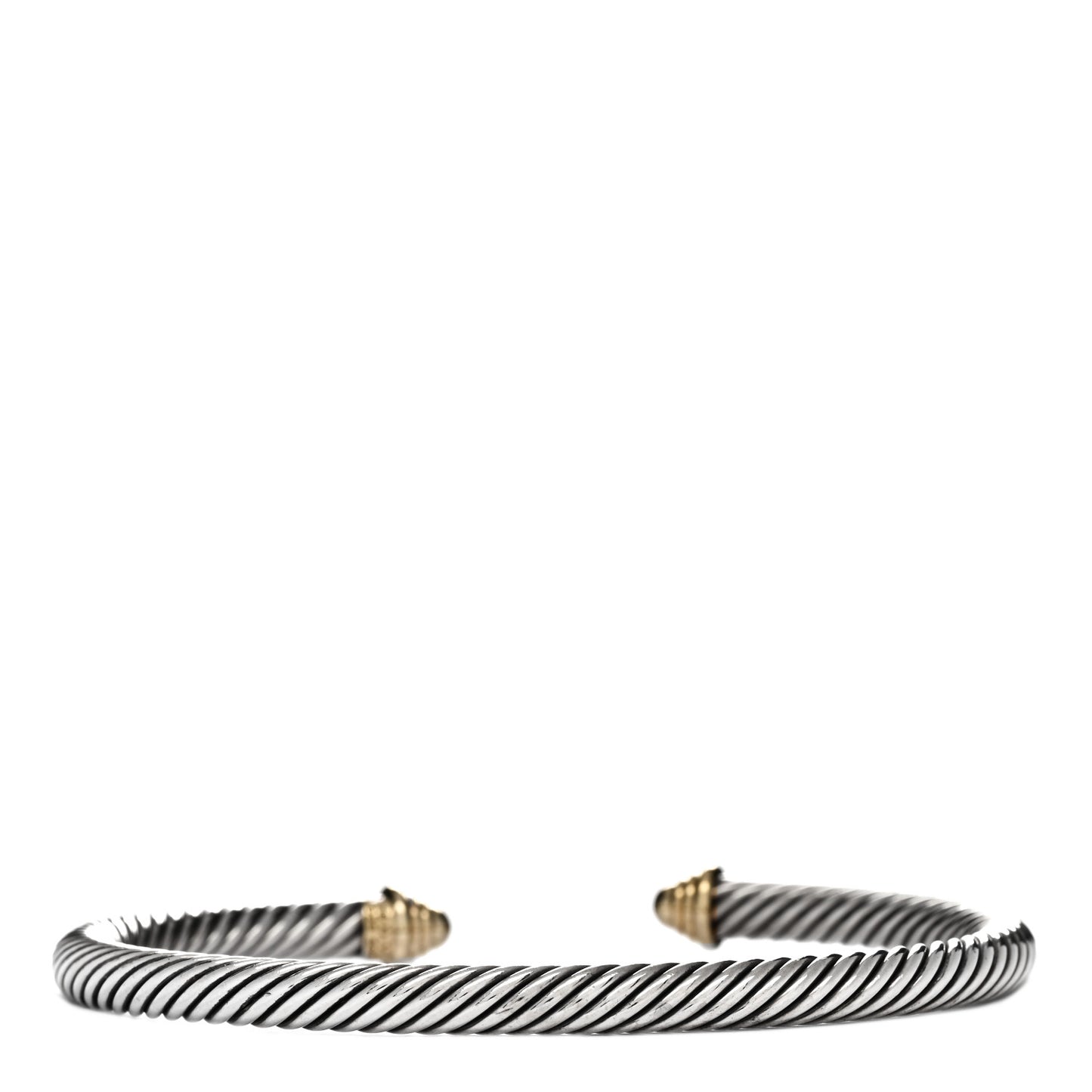 Sterling Silver 14K Yellow Gold 5mm Cable Classics Bracelet