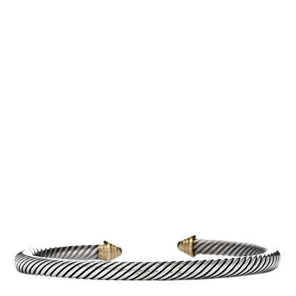 David Yurman Sterling Silver 14K Yellow Gold 5mm Cable Classics Bracelet 2 of 3