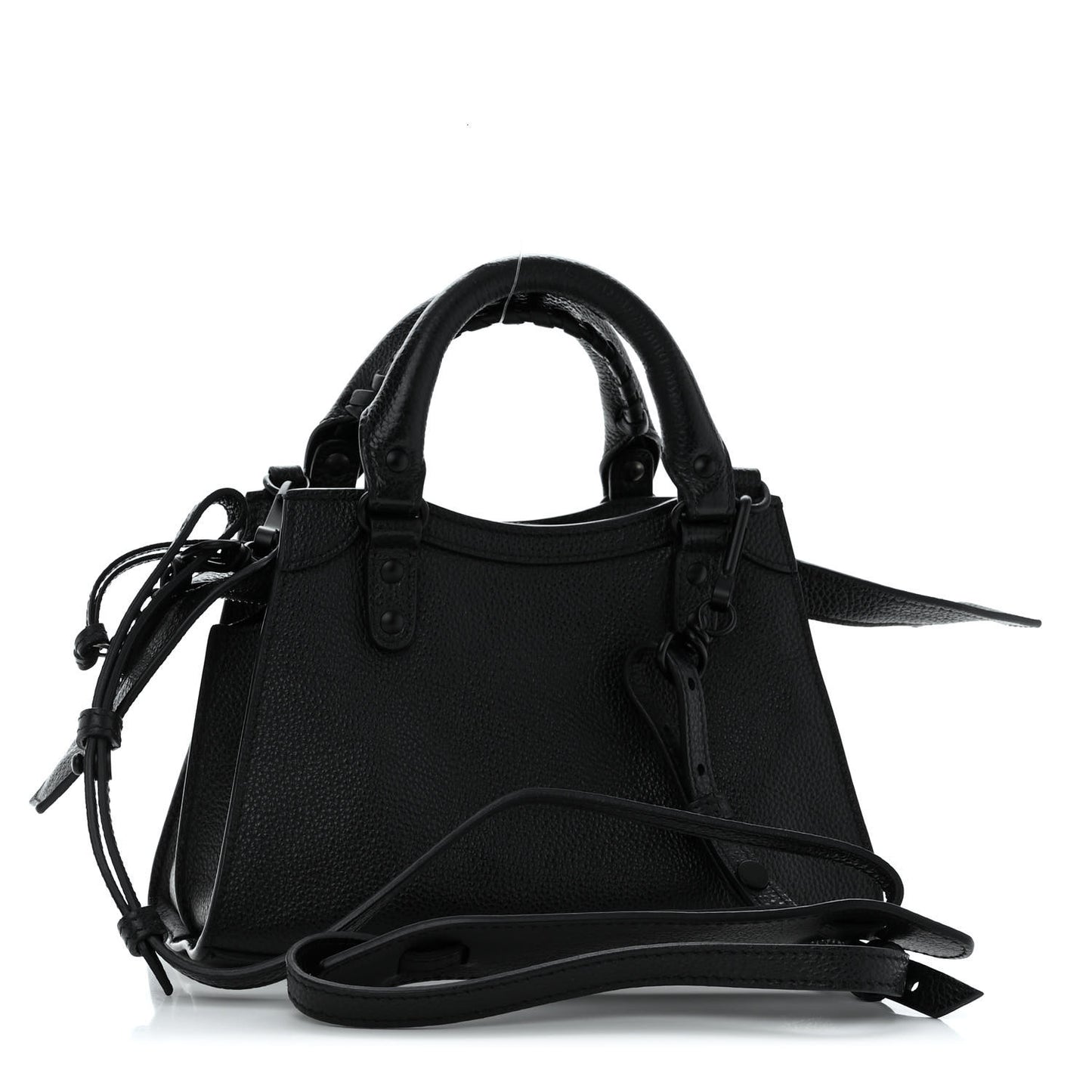 Grained Calfskin Neo Classic Black Hardware Mini City Black