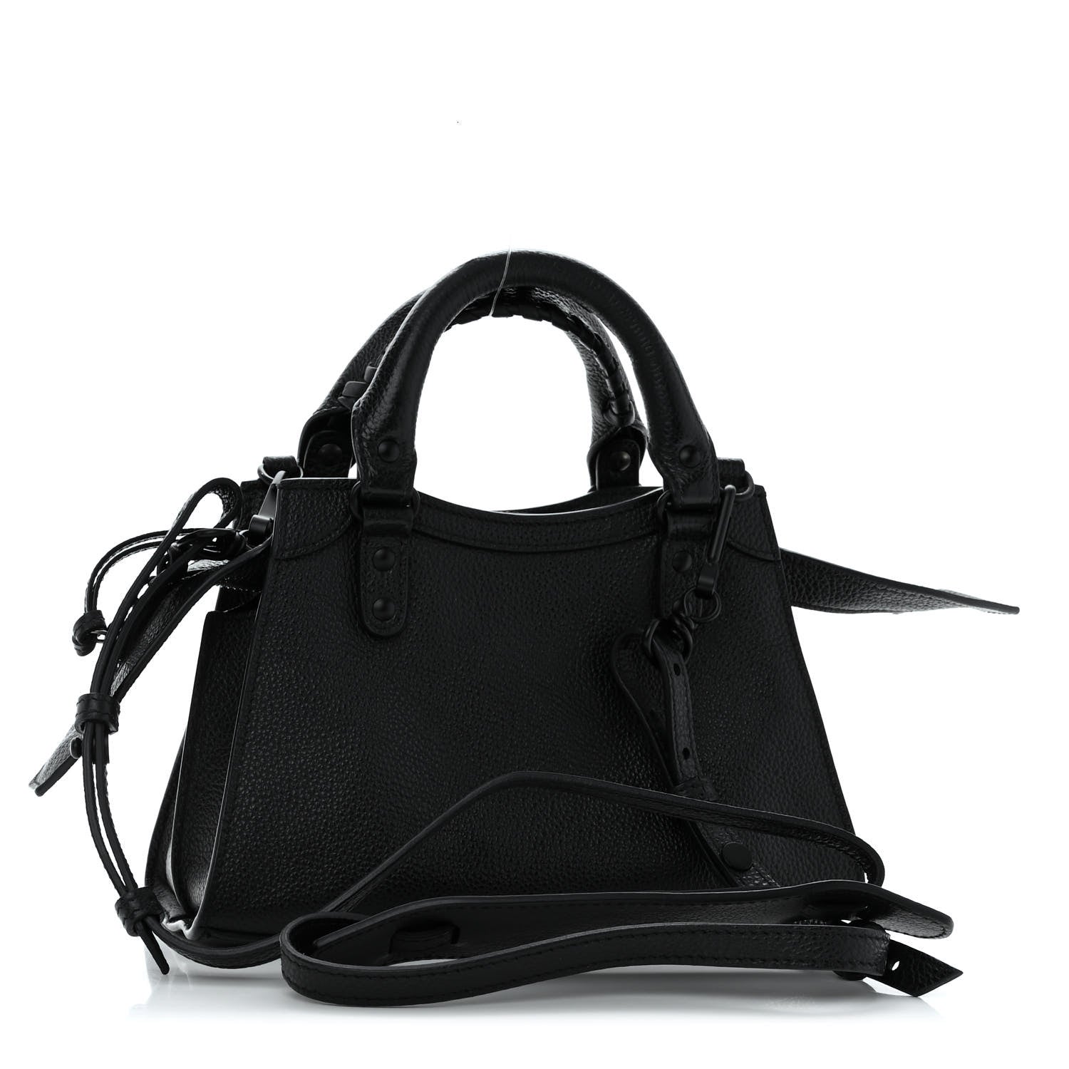 Balenciaga Grained Calfskin Neo Classic Black Hardware Mini City Black 3 of 12