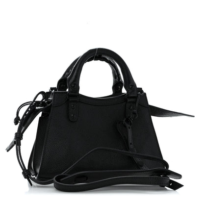 Balenciaga Grained Calfskin Neo Classic Black Hardware Mini City Black 3 of 12