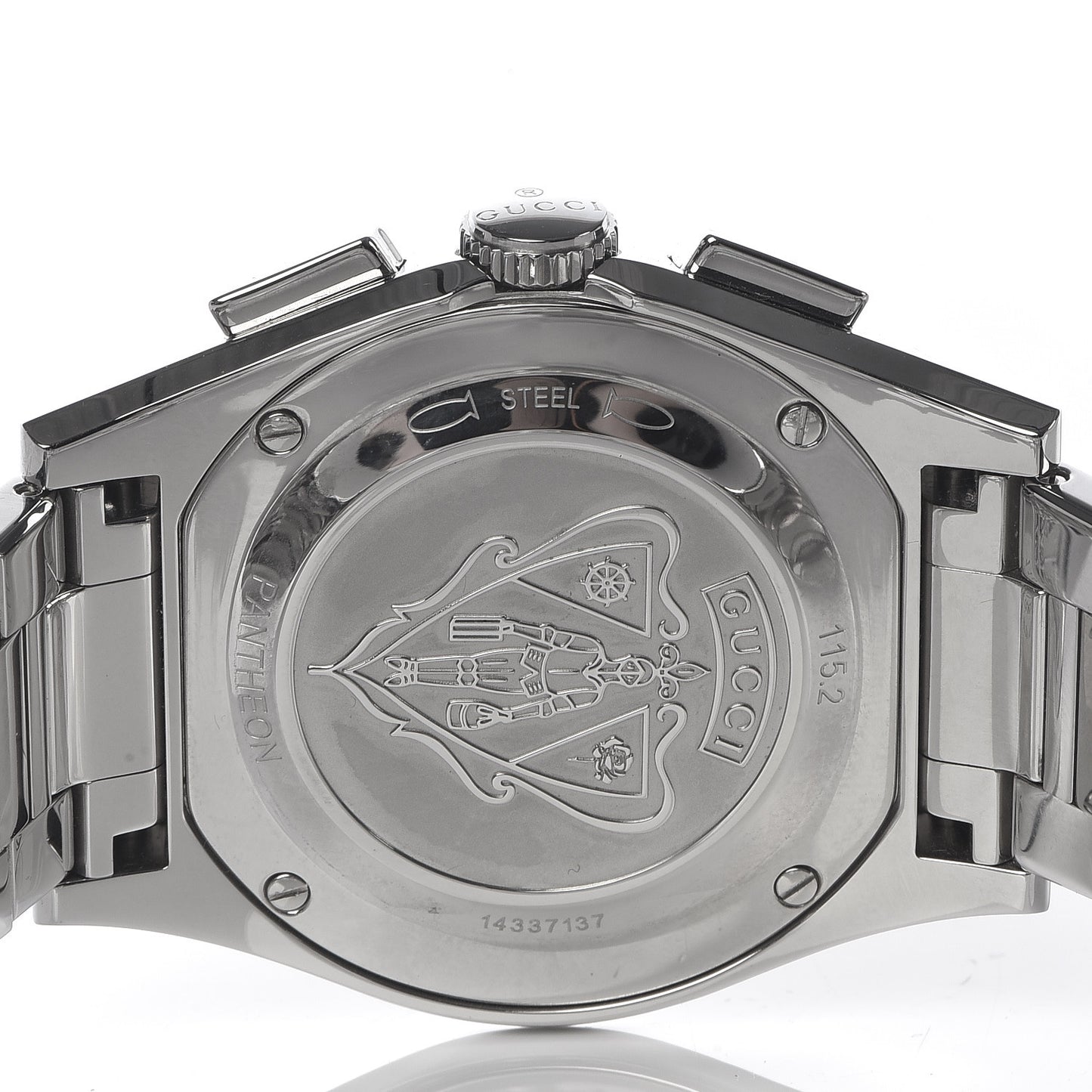 Stainless Steel 40mm Pantheon Chronograph Quartz Watch Black