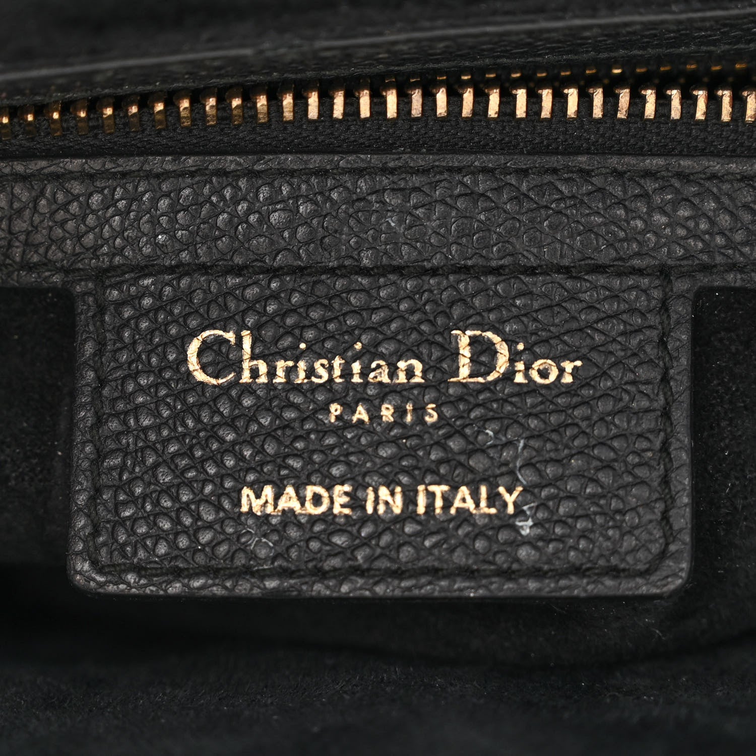 Christian Dior Grained Calfskin Saddle Bag Black 6 of 14