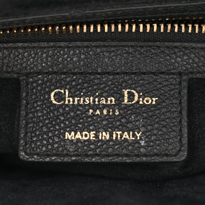 Christian Dior Grained Calfskin Saddle Bag Black 6 of 14