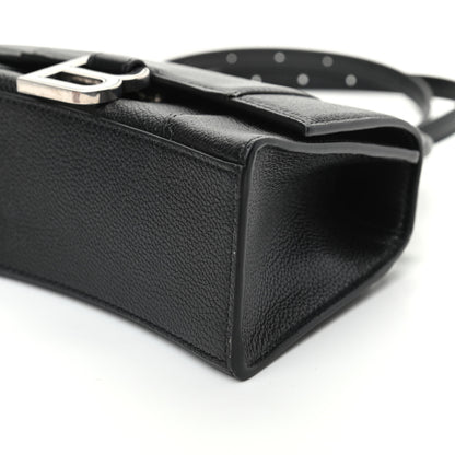Balenciaga Grained Calfskin Hourglass Top Handle Bag XS Black 8 of 8