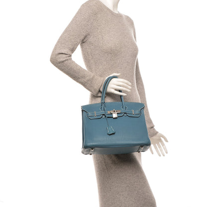 Hermes Togo Birkin 30 Blue Jean 2 of 27