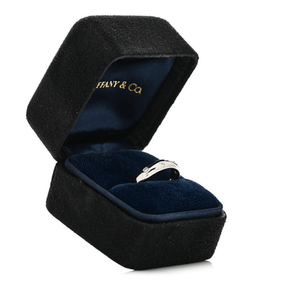 Tiffany Platinum Diamond 4mm Etoile Band Ring 51 5.75 5 of 5