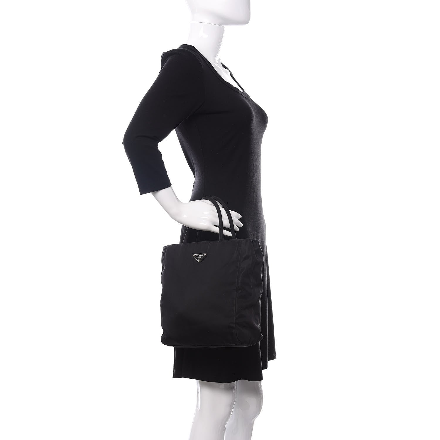 Prada Tessuto Nylon Tote Black 2 of 10